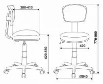 Стул компьютерный  Бюрократ CH-W299/SD/TW-18