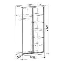 Шкаф-купе Рио 1-600