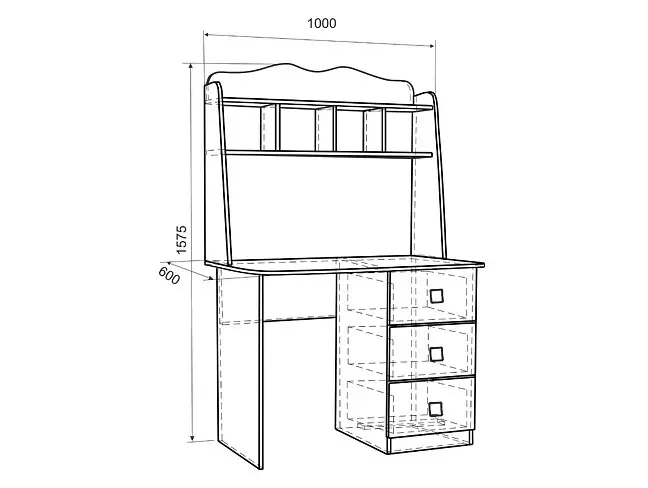 Стол компьютерный Фэнтези MDF-05