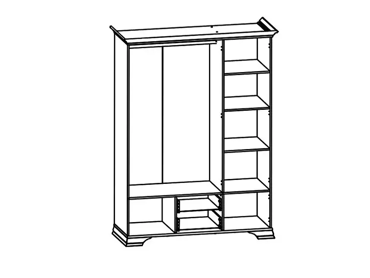 Шкаф платяной Кентаки S132-SZF5D2S
