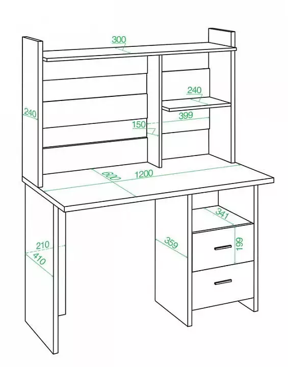 Стол компьютерный Домино Lite СКЛ-Прям120Р+НКЛ-120