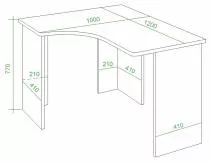 Стол письменный Домино Lite СКЛ-Угл120