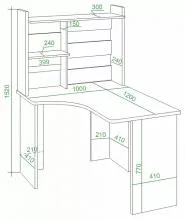 Стол компьютерный Домино Lite СКЛ-Угл120+НКЛ-100