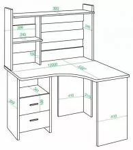 Стол компьютерный Домино Lite СКЛ-Угл120+НКЛХ-120