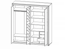 Шкаф платяной Мальта B136-SZF4D