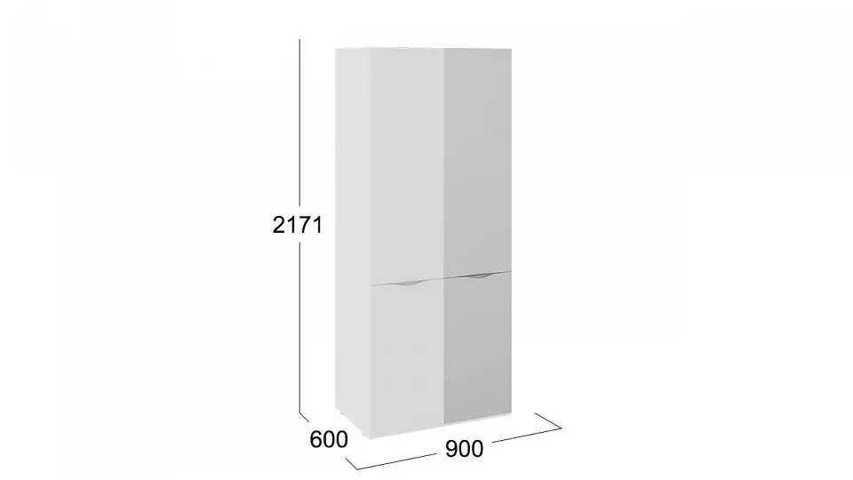 Шкаф платяной Глосс СМ-308.07.213