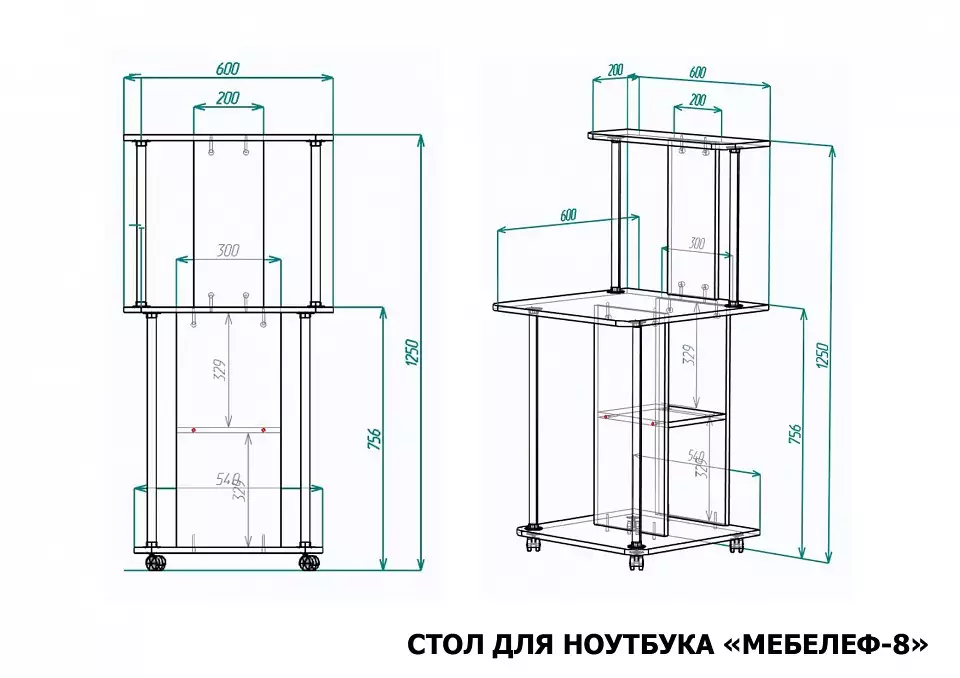 Стол компьютерный Мебелеф-8