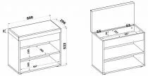 Банкетка-стеллаж для обуви ТО-31